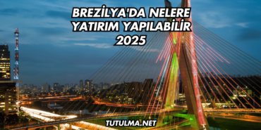 Brezilya'da Nelere Yatırım Yapılabilir 2025