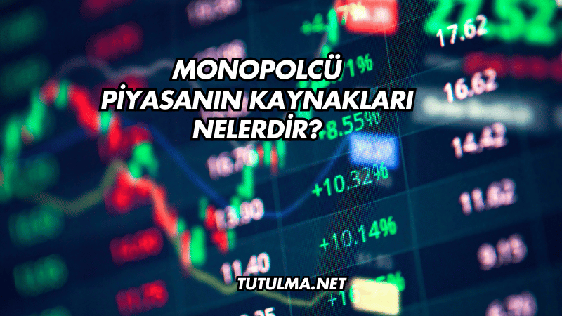 Monopolcü Piyasanın Kaynakları Nelerdir?