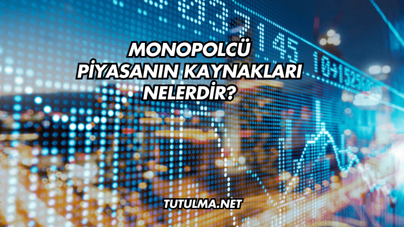 Monopolcü Piyasanın Kaynakları Nelerdir?