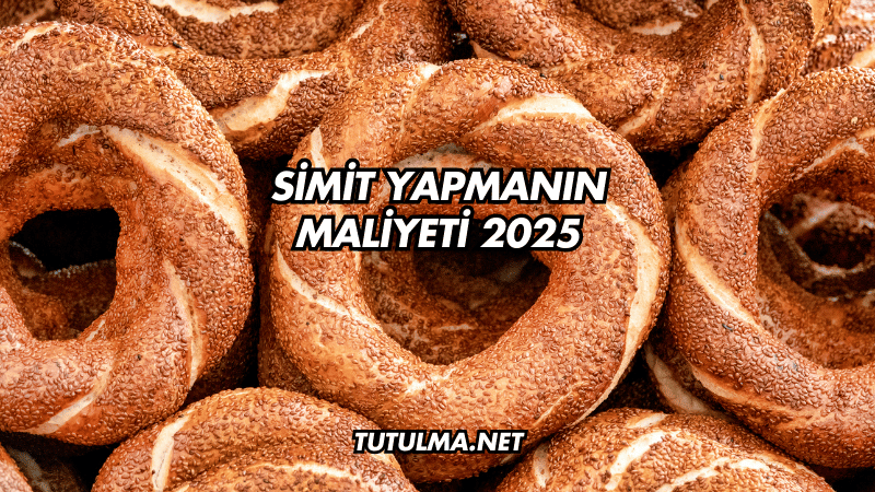 Simit Yapmanın Maliyeti 2025