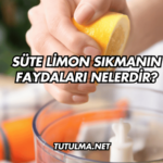 Süte Limon Sıkmanın Faydaları Nelerdir?