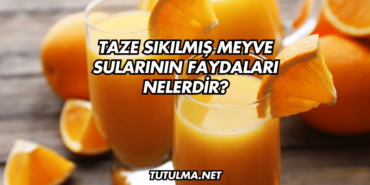 Taze Sıkılmış Meyve Sularının Faydaları Nelerdir?